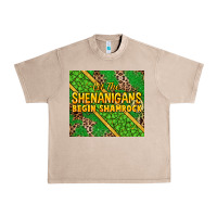 French Oak Let the shenanigans begin shamrock tumbler Urban Heavy Tee - HowdyJamesFarm