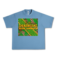 Pebble Blue Let the shenanigans begin shamrock tumbler Urban Heavy Tee - HowdyJamesFarm