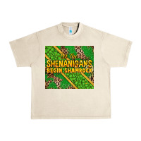 Sandshell Let the shenanigans begin shamrock tumbler Urban Heavy Tee - HowdyJamesFarm