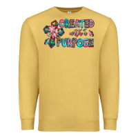 Antique Gold created with a purpose Premium Sweatshirt - AdoDesignShop