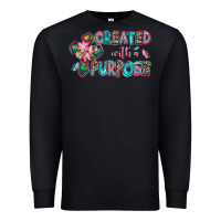 Black created with a purpose Premium Sweatshirt - AdoDesignShop