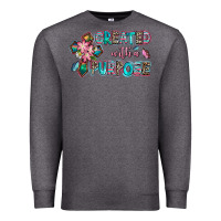 Charcoal Heather created with a purpose Premium Sweatshirt - AdoDesignShop