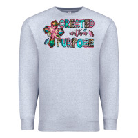 Heather Grey created with a purpose Premium Sweatshirt - AdoDesignShop