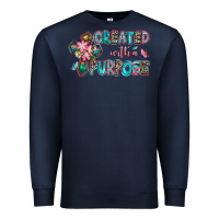 Navy created with a purpose Premium Sweatshirt - AdoDesignShop