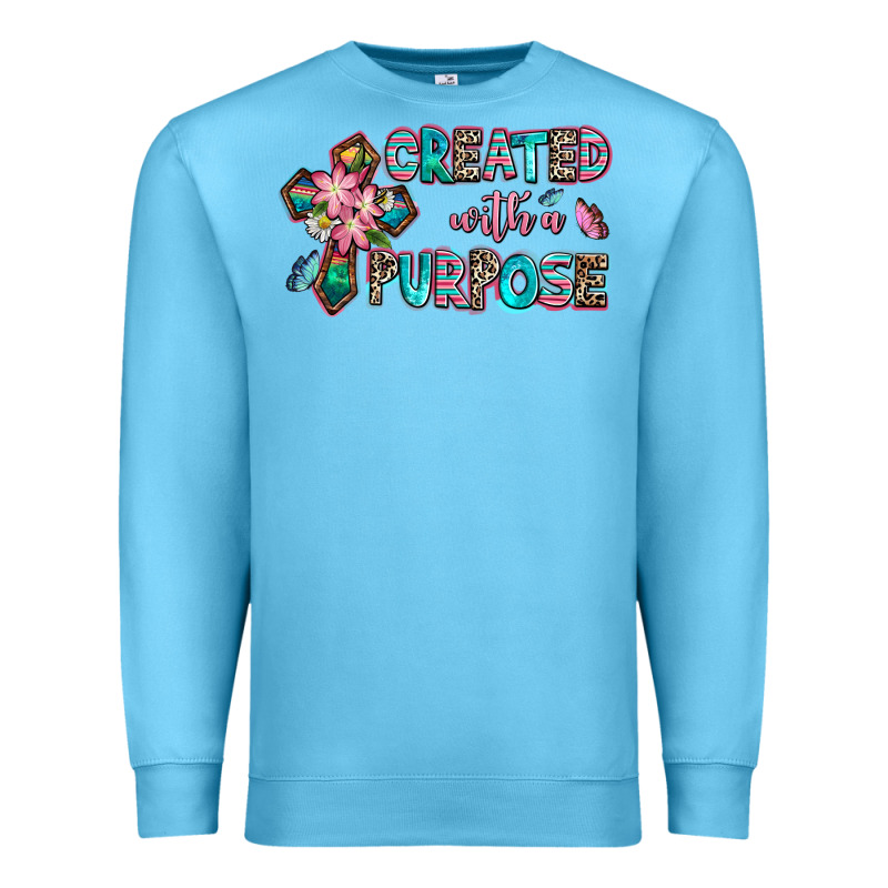 Created With A Purpose Premium Sweatshirt by AdoDesignShop | Teevron