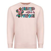Pale Pink created with a purpose Premium Sweatshirt - AdoDesignShop