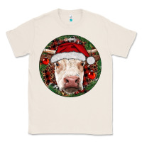 Natural Hereford Cow Christmas Classic Tee - RanaPortraitStore