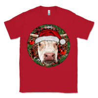 Red Hereford Cow Christmas Classic Tee - RanaPortraitStore