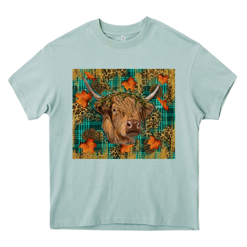 Western Fall Cow Heavy Core Tee by RanaPortraitStore | Teevron