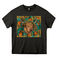 Asphalt Western Fall Cow Heavy Core Tee - RanaPortraitStore