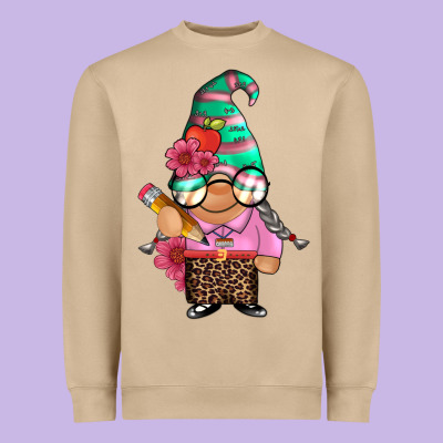 Teacher Gnome Heavyweight Sweatshirt Designed By Artiststas