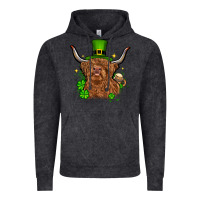 Vintage Black St. Patrick's Day cow Vintage Hoodie - OliviaCreatesArt