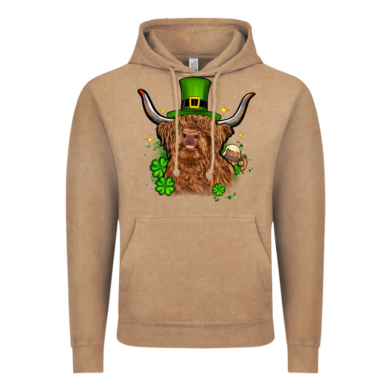 St. Patrick's Day Cow Vintage Hoodie by OliviaCreatesArt | Teevron