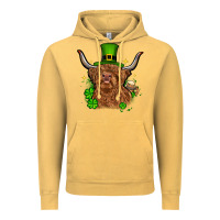 Vintage Mustard St. Patrick's Day cow Vintage Hoodie - OliviaCreatesArt