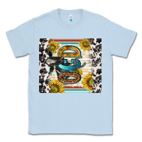 Dusty Blue ocd with cow Classic Tee - TumblerDesignByShophia