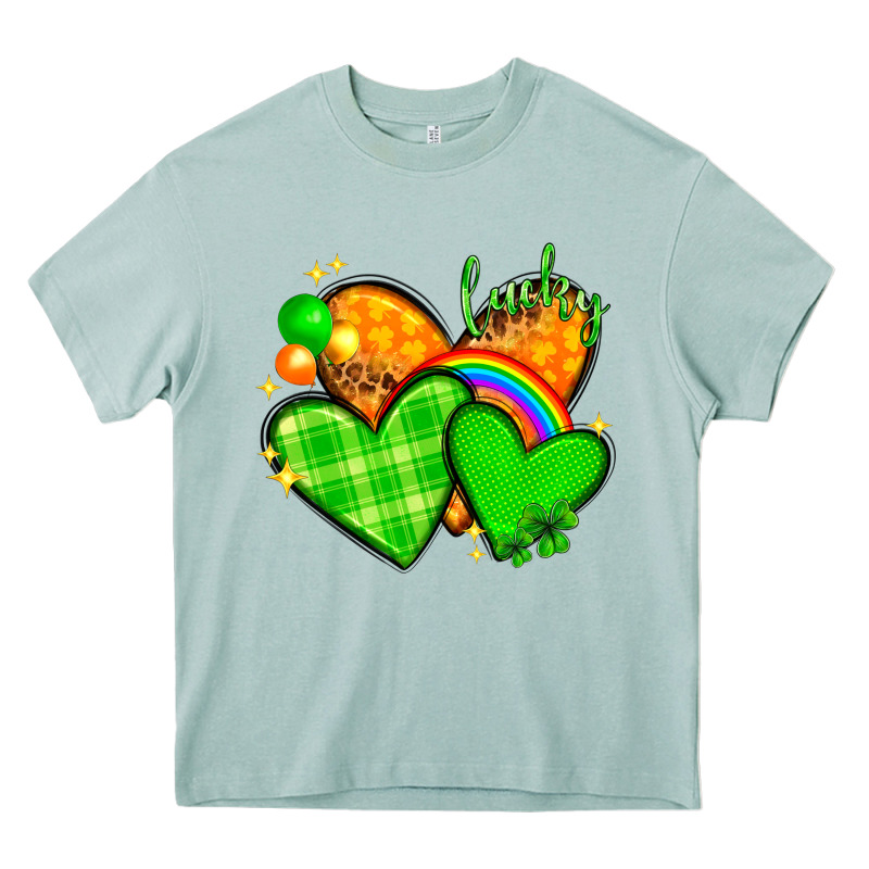 St Patricks Day Hearts Png Heavy Core Tee by NancyCooperArtShop | Teevron