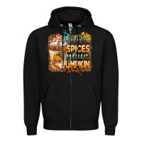 Black whatever spıces your pumpkin Zipper Hoodie - BarkalooDesign