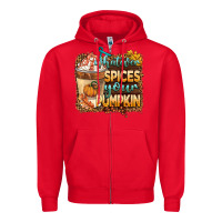 Red whatever spıces your pumpkin Zipper Hoodie - BarkalooDesign