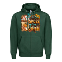 Sports Green whatever spıces your pumpkin Zipper Hoodie - BarkalooDesign