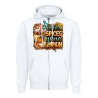 White whatever spıces your pumpkin Zipper Hoodie - BarkalooDesign