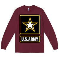 Burgundy Army strong Classic Long Sleeve Tee - maiPhamDesign