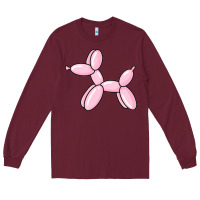 Burgundy balloon dog pink Long Sleeve Tee - maiPhamDesign