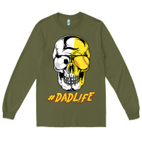 Army Green Dad life Sugar Skull for Soccer Softball Halloween Costume Long Sleeve Tee - maiPhamDesign