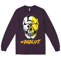 Plum Dad life Sugar Skull for Soccer Softball Halloween Costume Long Sleeve Tee - maiPhamDesign