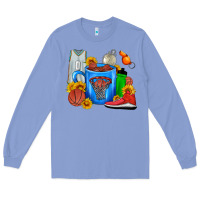Colony Blue Basketball Coffee cup Long Sleeve Tee - FaDigitalArtStudio