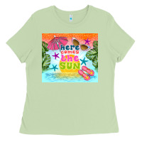 Matcha here comes the sun Ladies Tee - TumblerDesignByShophia