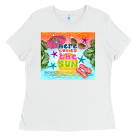 White here comes the sun Ladies Tee - TumblerDesignByShophia