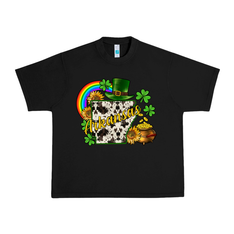 Arkansas Map St. Patrick's Urban Heavy Tee by CowGirlArtShop | Teevron