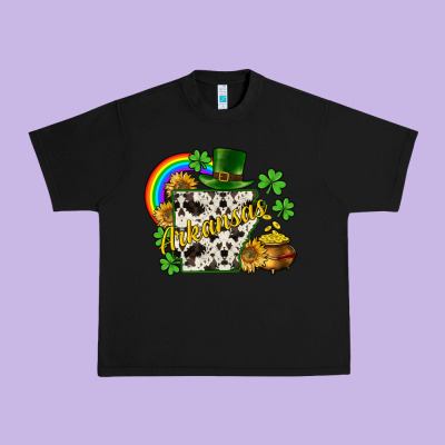 Arkansas Map St. Patrick's Urban Heavy Tee Designed By Cowgirlartshop
