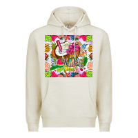 Oatmeal Heather summer time Premium Hoodie - CowhideDigitalArt