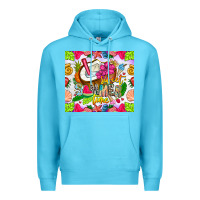 Ocean Blue summer time Premium Hoodie - CowhideDigitalArt