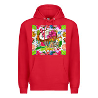 Red summer time Premium Hoodie - CowhideDigitalArt