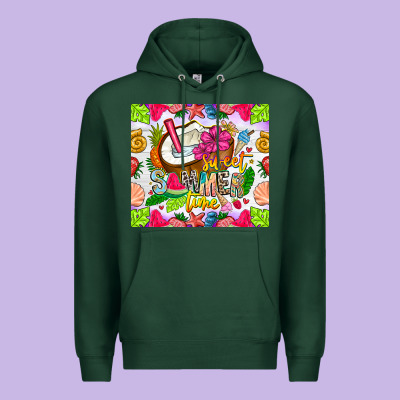 Summer Time Premium Hoodie Designed By Cowhidedigitalart