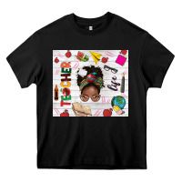 Black afro teacher life Heavy Core Tee - NancyCooperArtShop