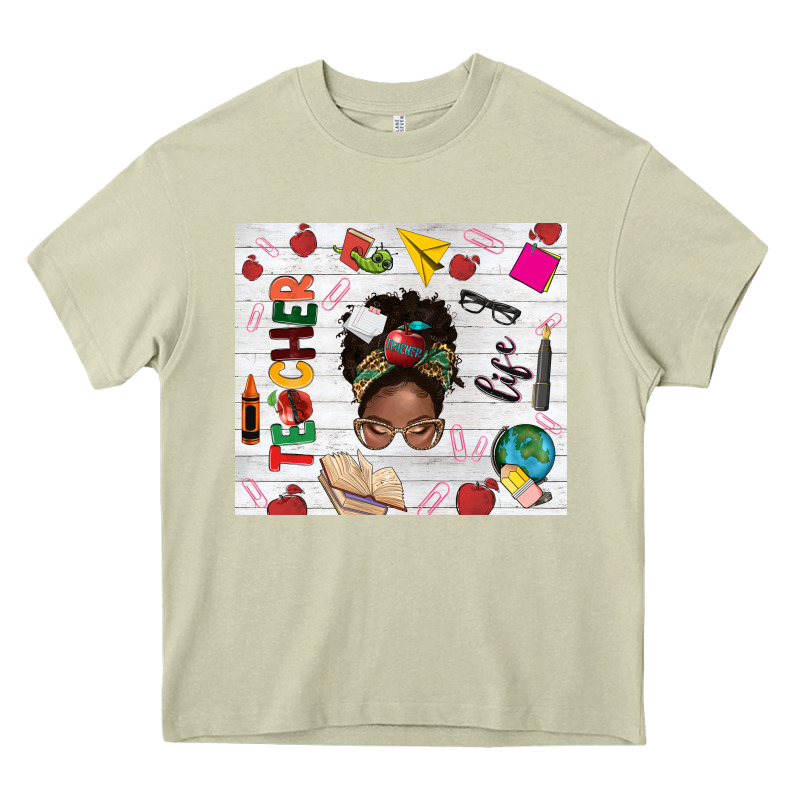 Afro Teacher Life Heavy Core Tee by NancyCooperArtShop | Teevron