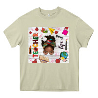 Mossy afro teacher life Heavy Core Tee - NancyCooperArtShop