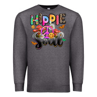 Charcoal Heather hippie soul Premium Sweatshirt - AdoDesignShop