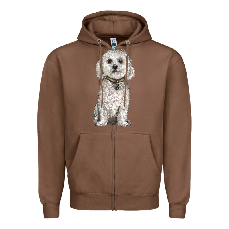 Bichon Frise Dog Zipper Hoodie by BarkalooDesign | Teevron
