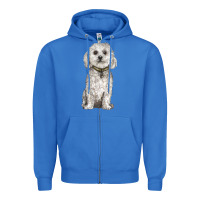 True Royal bichon frise dog Zipper Hoodie - BarkalooDesign