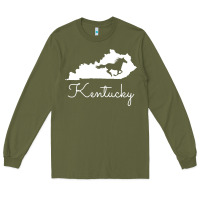 Army Green Kentucky Horse Map State , best gift, costume, halloween, xmas, christ Long Sleeve Tee - maiPhamDesign