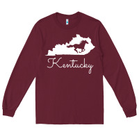 Burgundy Kentucky Horse Map State , best gift, costume, halloween, xmas, christ Long Sleeve Tee - maiPhamDesign