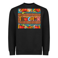Black teacher and pens apples books leopard and tooled leather tumbler Heavyweight Sweatshirt - Artiststas