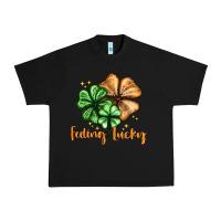 Black Feeling lucky with clover Urban Heavy Tee - HowdyJamesFarm