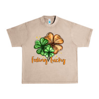 French Oak Feeling lucky with clover Urban Heavy Tee - HowdyJamesFarm