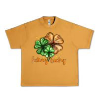 Peanut Butter Feeling lucky with clover Urban Heavy Tee - HowdyJamesFarm