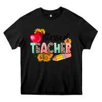 Black blessed teacher Heavy Core Tee - NancyCooperArtShop